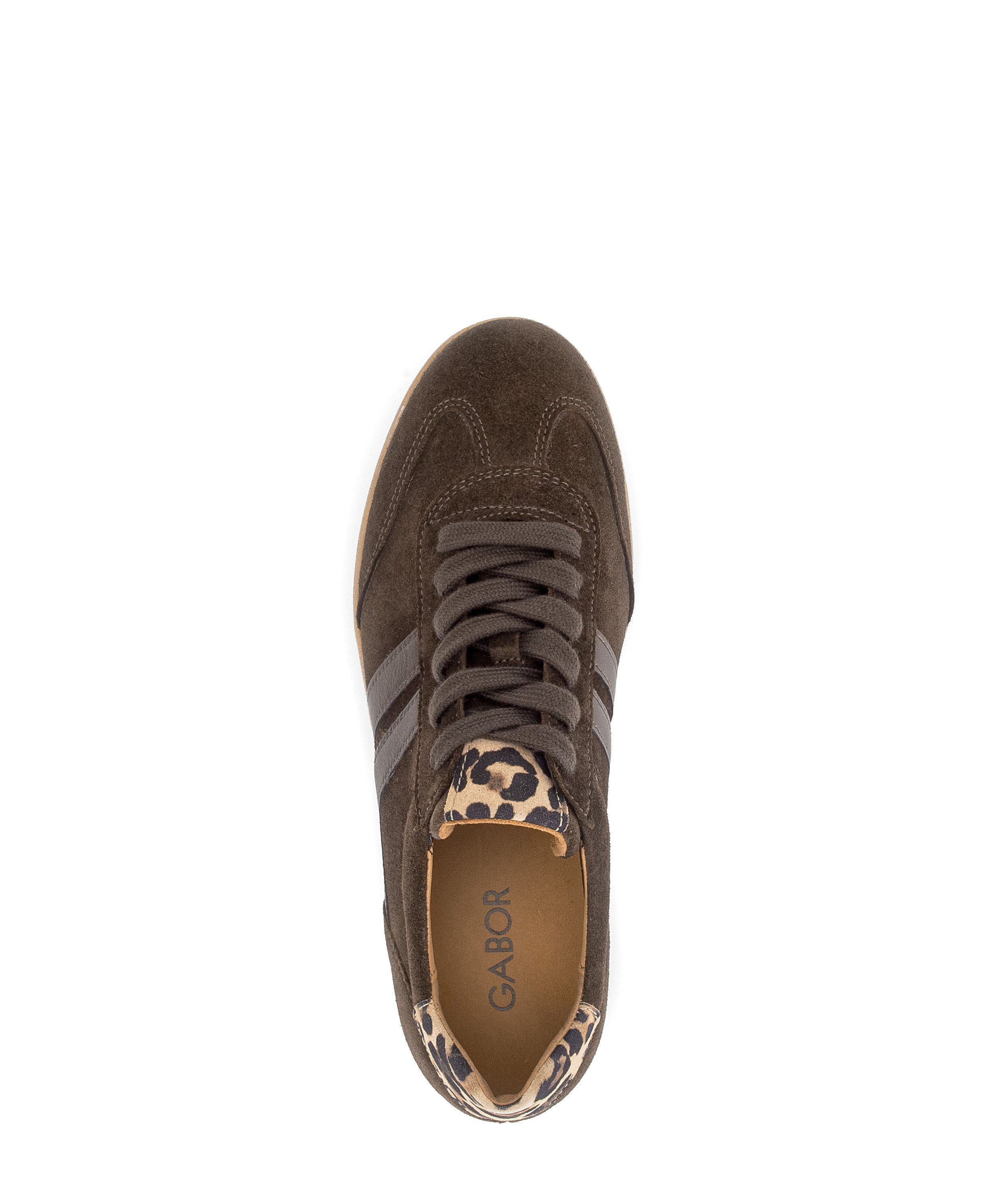 Gabor Sneaker Freizeitschuh, Halbschuh, Schnürer, Kontrastbesatz in Metallic-Optik