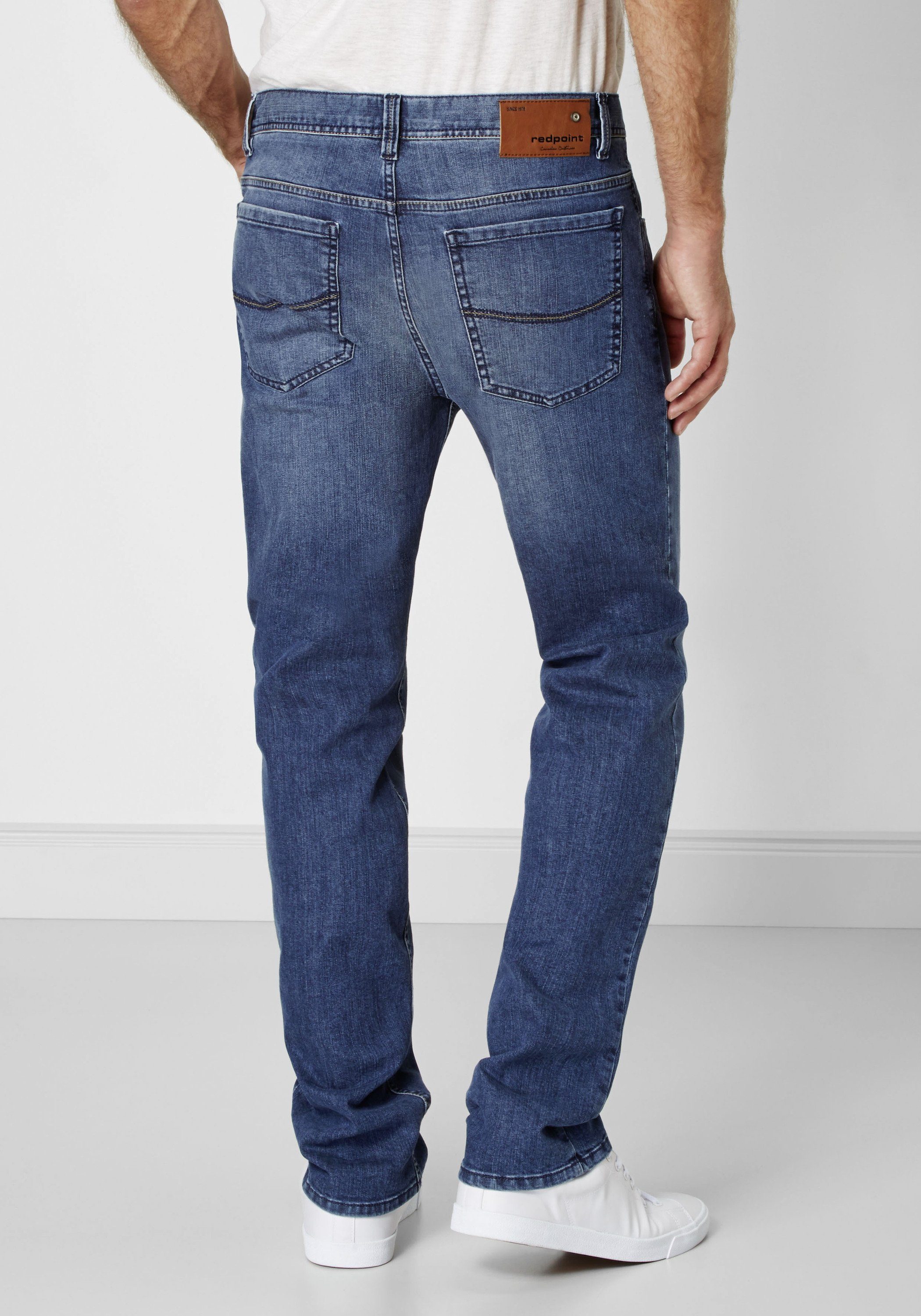 Stoffhose im Redpoint Regular Jeans Langley 5-Pocket-Style Fit Denim