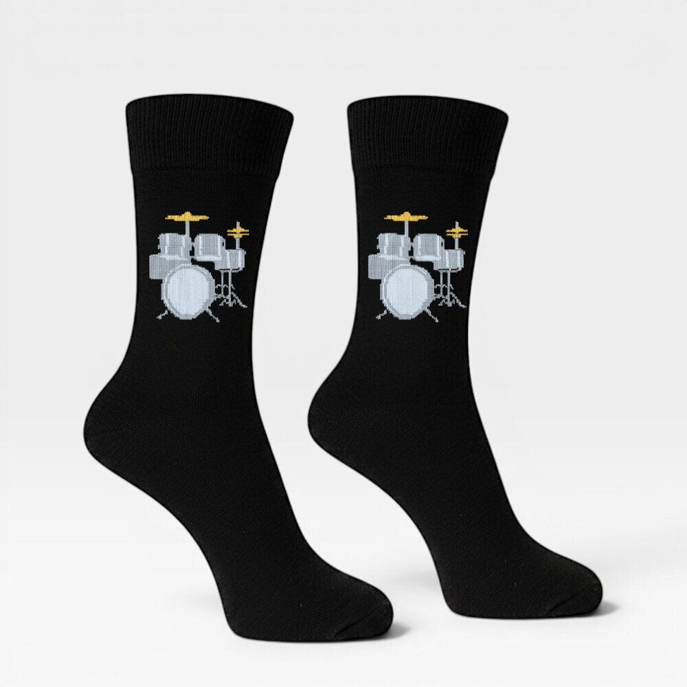 mugesh Freizeitsocken Musik Socken Schlagzeug für Musiker