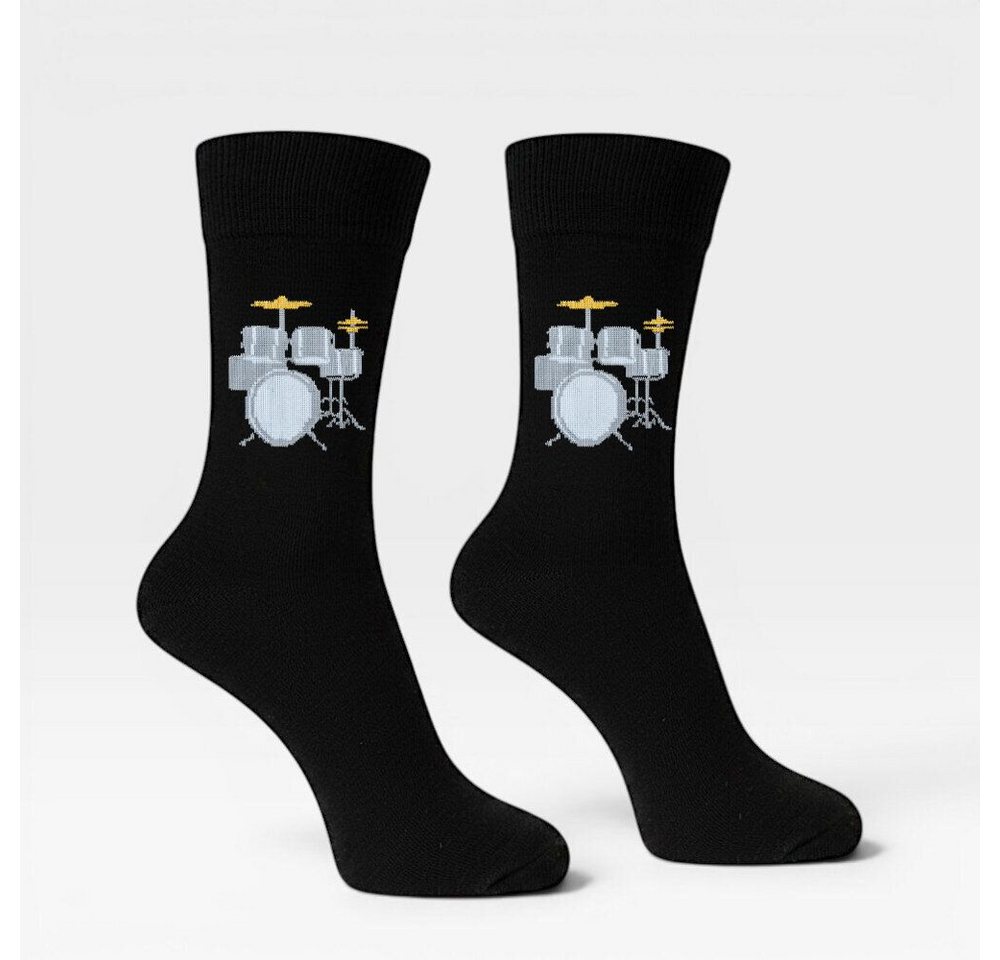 mugesh Freizeitsocken Musik Socken Schlagzeug für Musiker