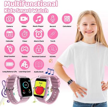 ELEJAFE für Jungen Mädchen mit 26 Spiele Smartwatch (1.69 Zoll), Kinder Smartwatch: Unterhaltung, Lernen und Sicherheit in Einem