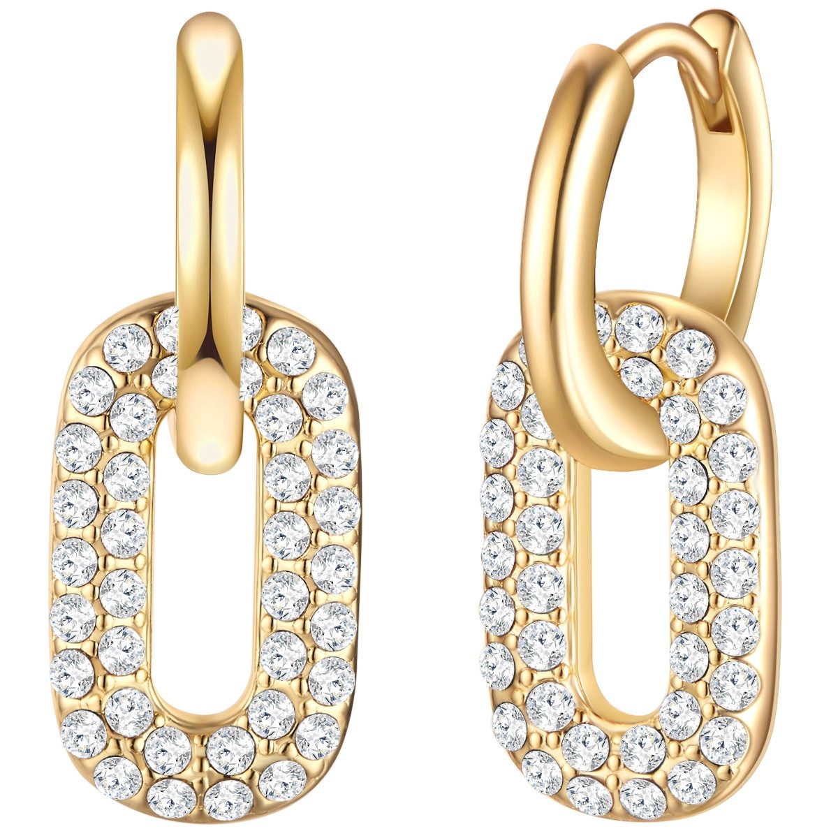 Lulu & Jane Paar Ohrhänger Metall, verziert mit Kristallen von Swarovski® günstig online kaufen