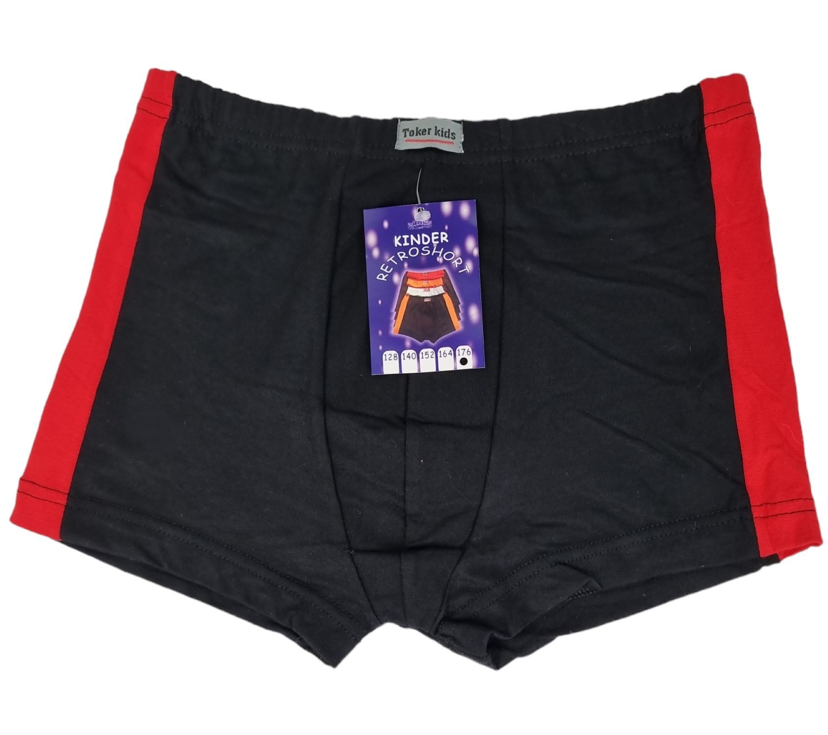 Toker Collection® Boxershorts KINDER Boxershorts - Retro Short- American Boxer (Packung, 4er-Pack) Logoschriftzug am Wäschebund – Bild 5 von 5