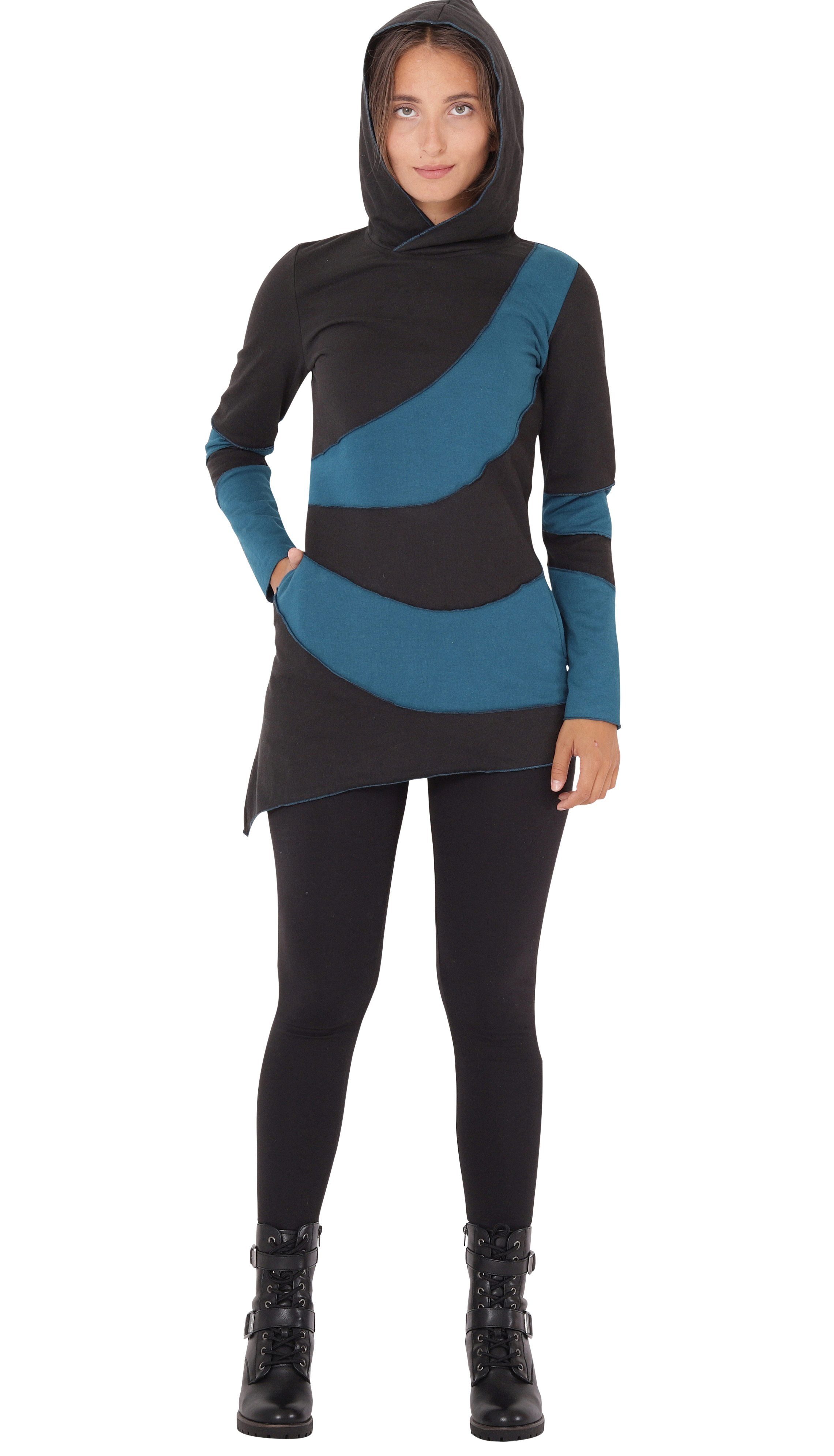 PUREWONDER Kapuzenpullover Longshirt dr23 Langärmlige Shirt-Tunika günstig online kaufen