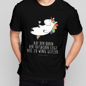 Mr. & Mrs. Panda T-Shirt Einhorn Cocktail - Schwarz - Geschenk, Nachthemd, Unicorn, Einhorn De (1-tlg)