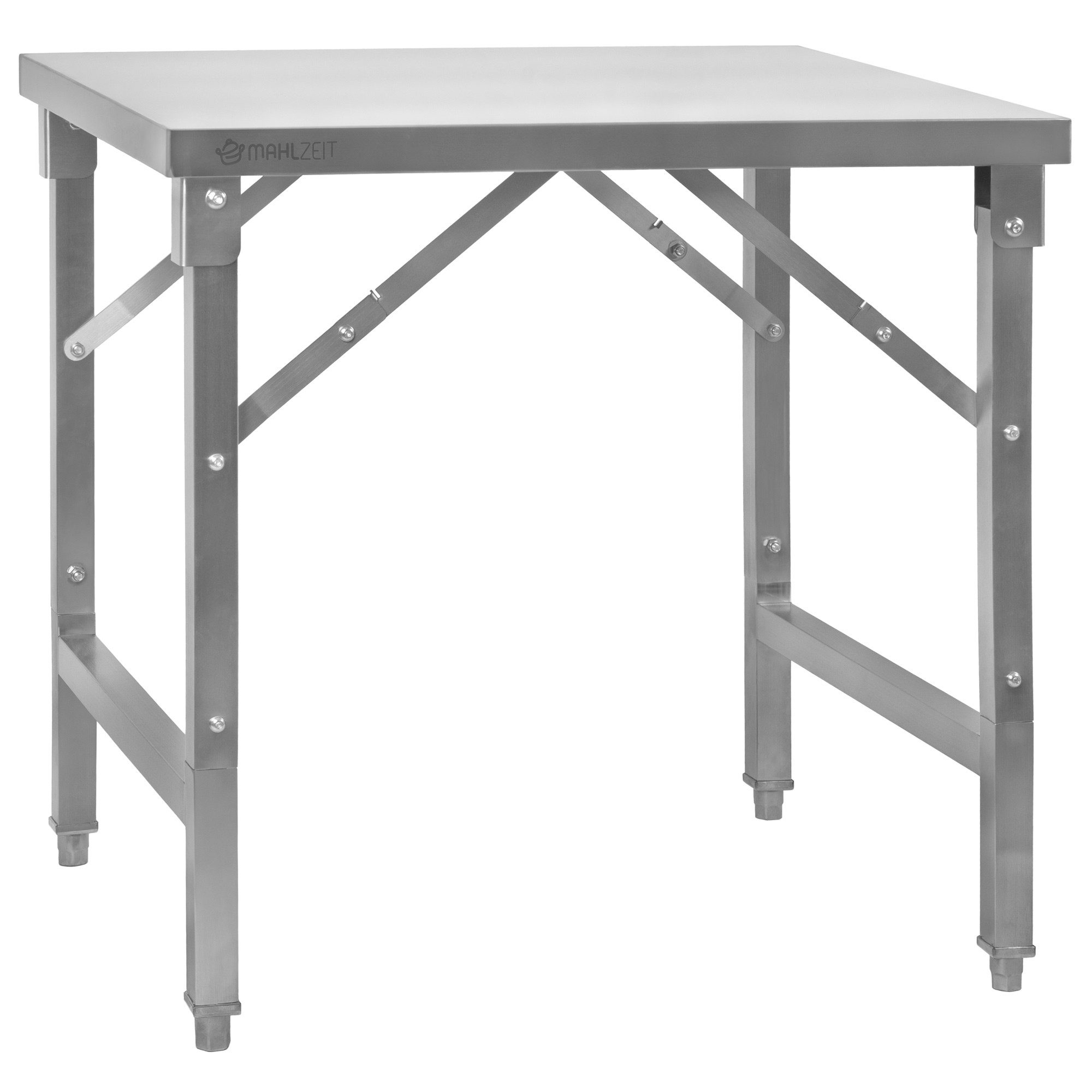 Mahlzeit Küchentisch Edelstahltisch, 80 x 70 günstig online kaufen
