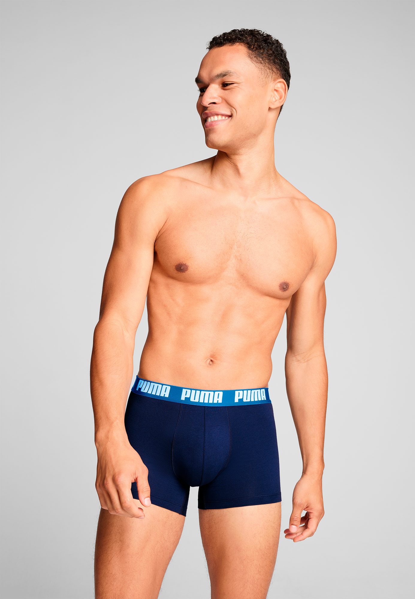PUMA Boxershorts PUMA MEN EVERYDAY BASIC BOXERS 2P (Packung, 2er Pack) mit Puma Webbund