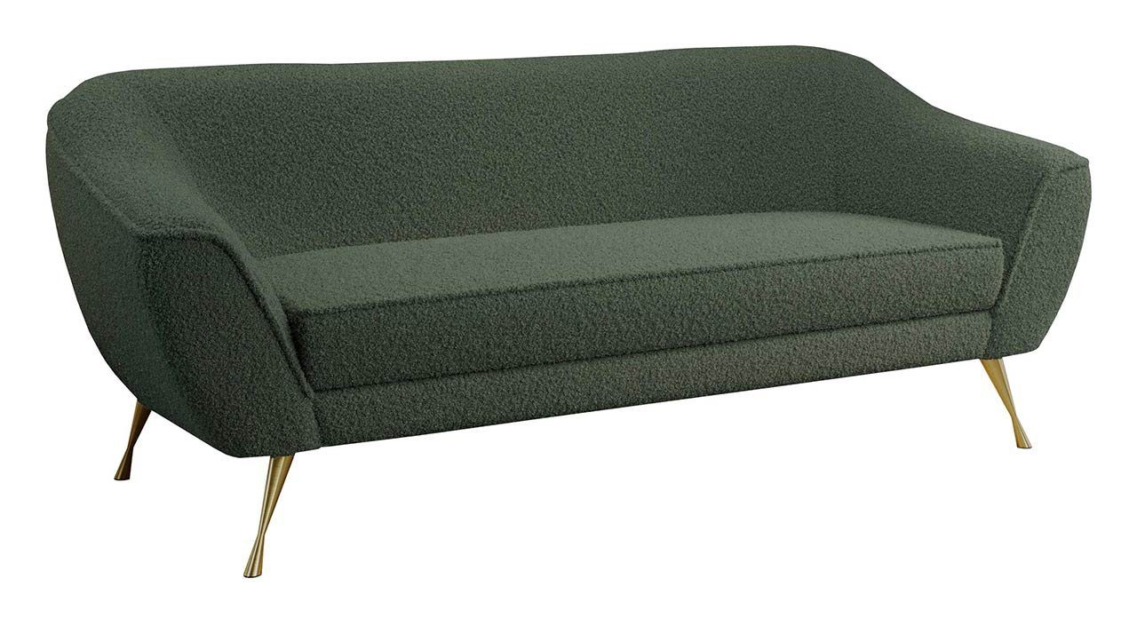 03, Metalbeine Federsitz, breite Sofa MKS Grün BUKLI Armlehnen, MÖBEL