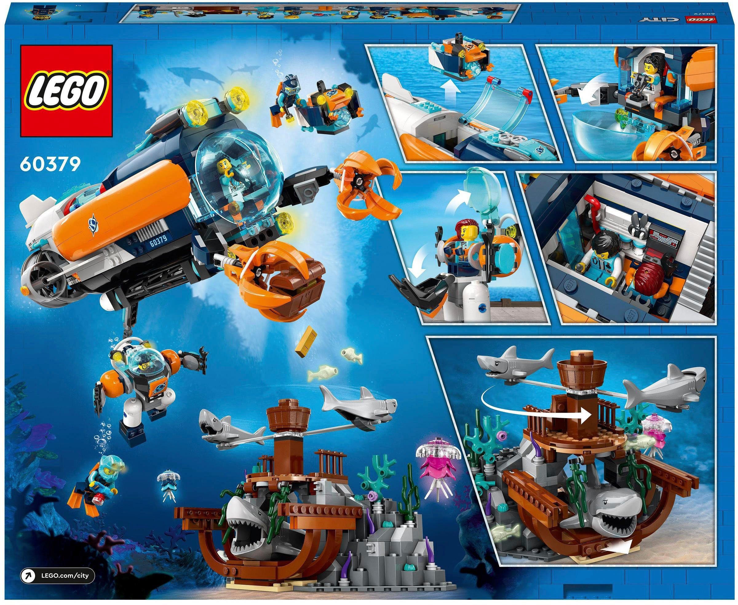 LEGO® LEGO® Made City, Forscher-U-Boot (842 Europe St), Konstruktionsspielsteine (60379), in