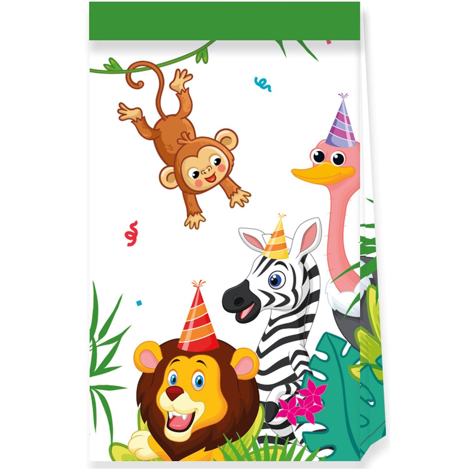 Procos Hängedekoration Geschenktüten Dschungeltiere, 4 Stück FSC