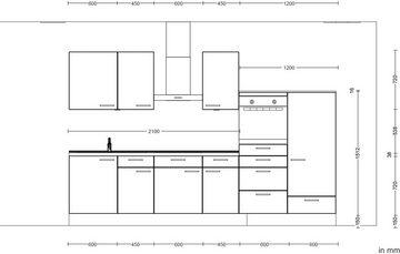 nobilia® Küchenzeile "Riva basic", vormontiert, Ausrichtung wählbar, Breite 330 cm, ohne E-Geräte