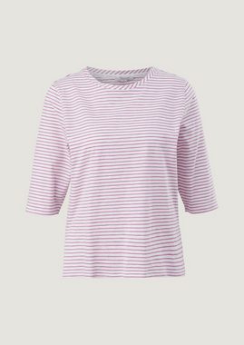 comma casual identity 3/4-Arm-Shirt Streifenshirt aus Baumwolle