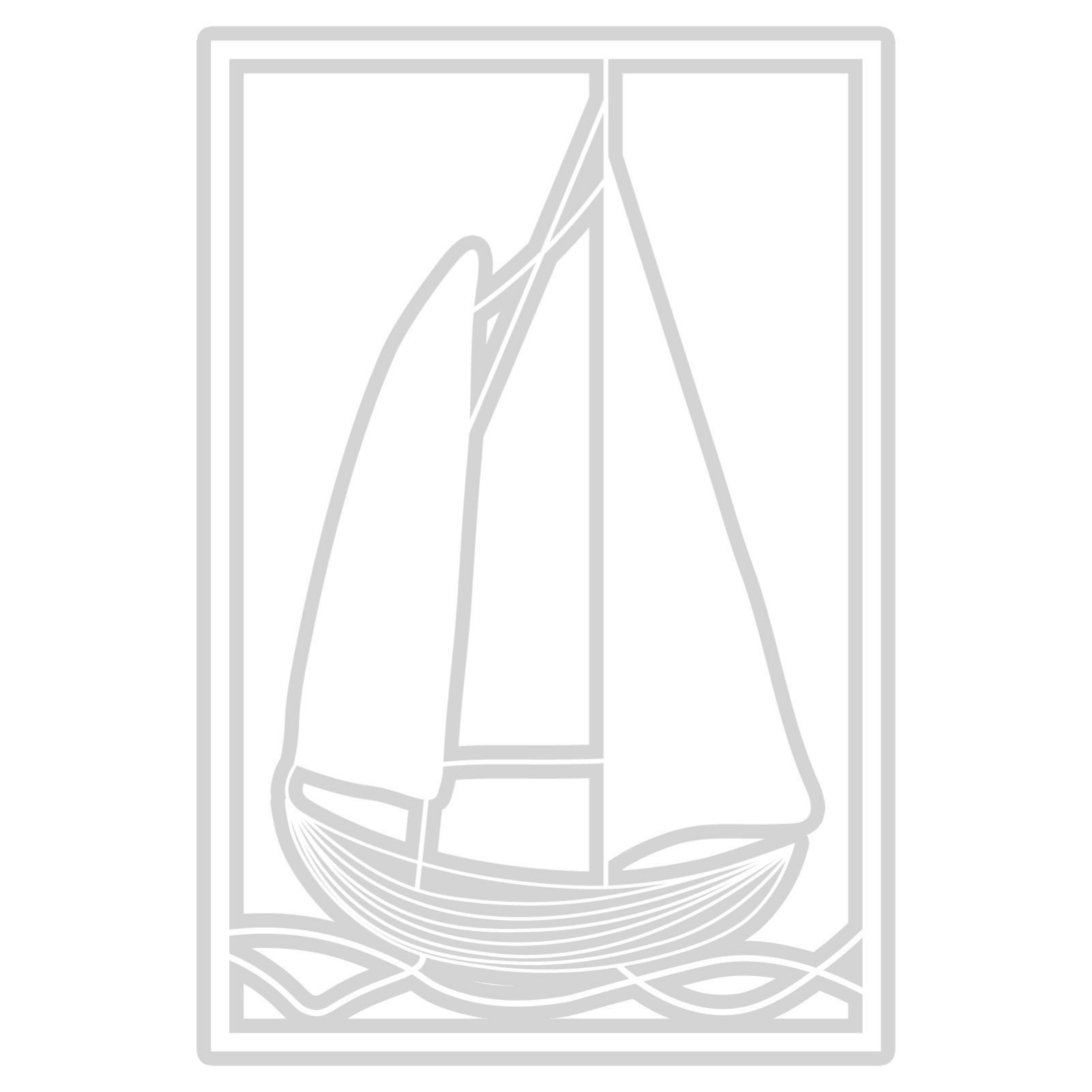 Wanddekoobjekt Segelboot Metall Wanddekoration, Nautische Dekoration, Linie Stil