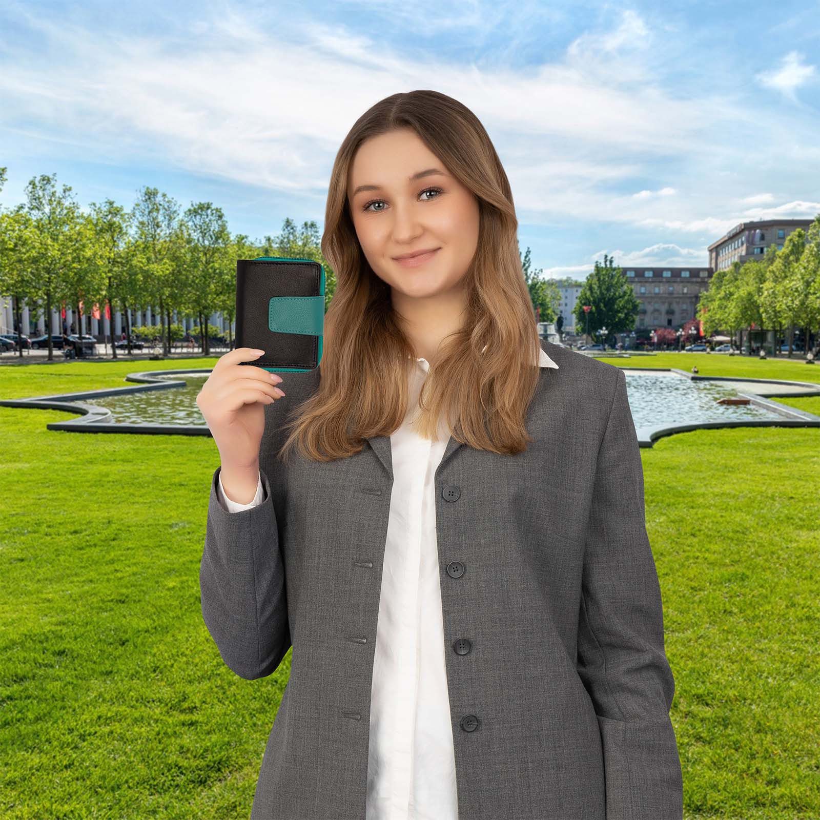 EAAKIE Geldbörse Kleine RFID Damen Geldbörse Kompakt Portemonnaie Mini Dame günstig online kaufen