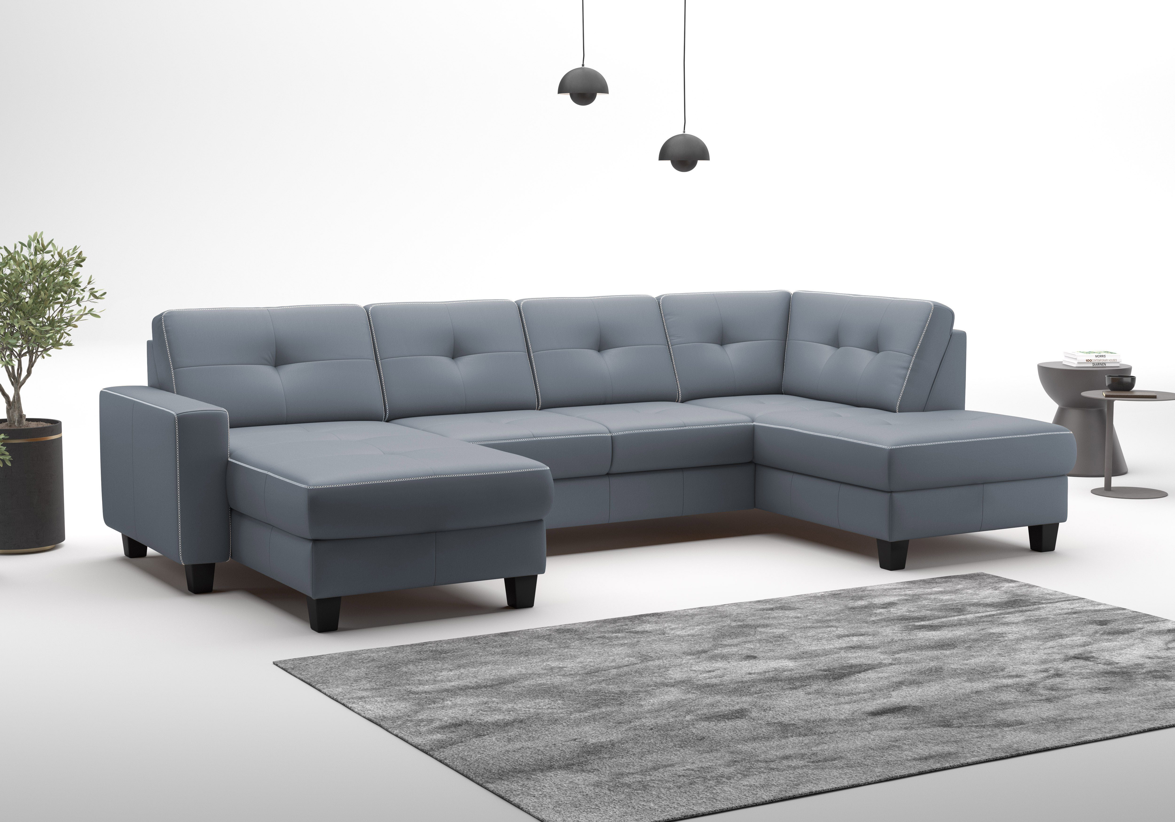 Home affaire Wohnlandschaft Varese, wahlweise mit Bettfunktion und Bettkasten