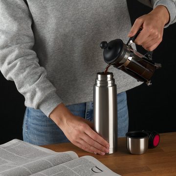 Blumtal Thermoflasche Eifel - auslaufsicherer Trinkbecher, für unterwegs, stundenlange Isolation von warmen Getränken