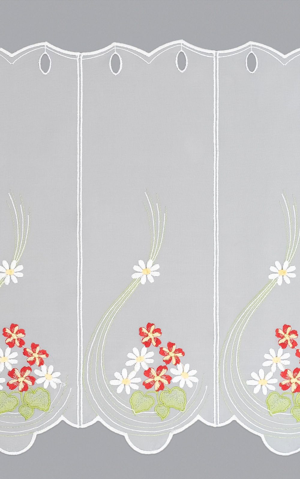 Plauener Spitze® Scheibengardine Frühlingsblüten (1 St), transparent, HxB 50x49.5cm