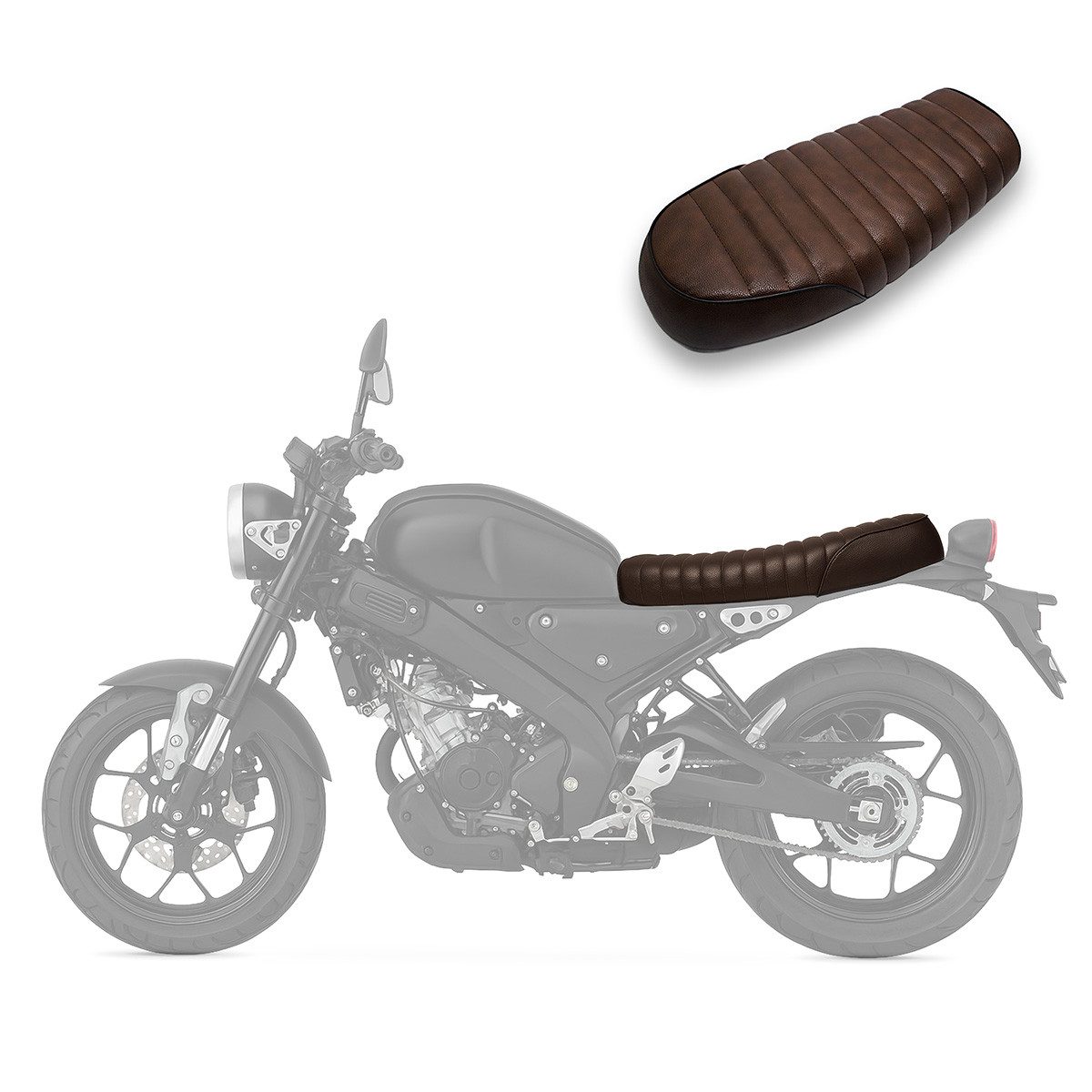 Craftride Sitzbank Sitzbank für Cafe-Racer oder Scrambler Umbau # Flat braun