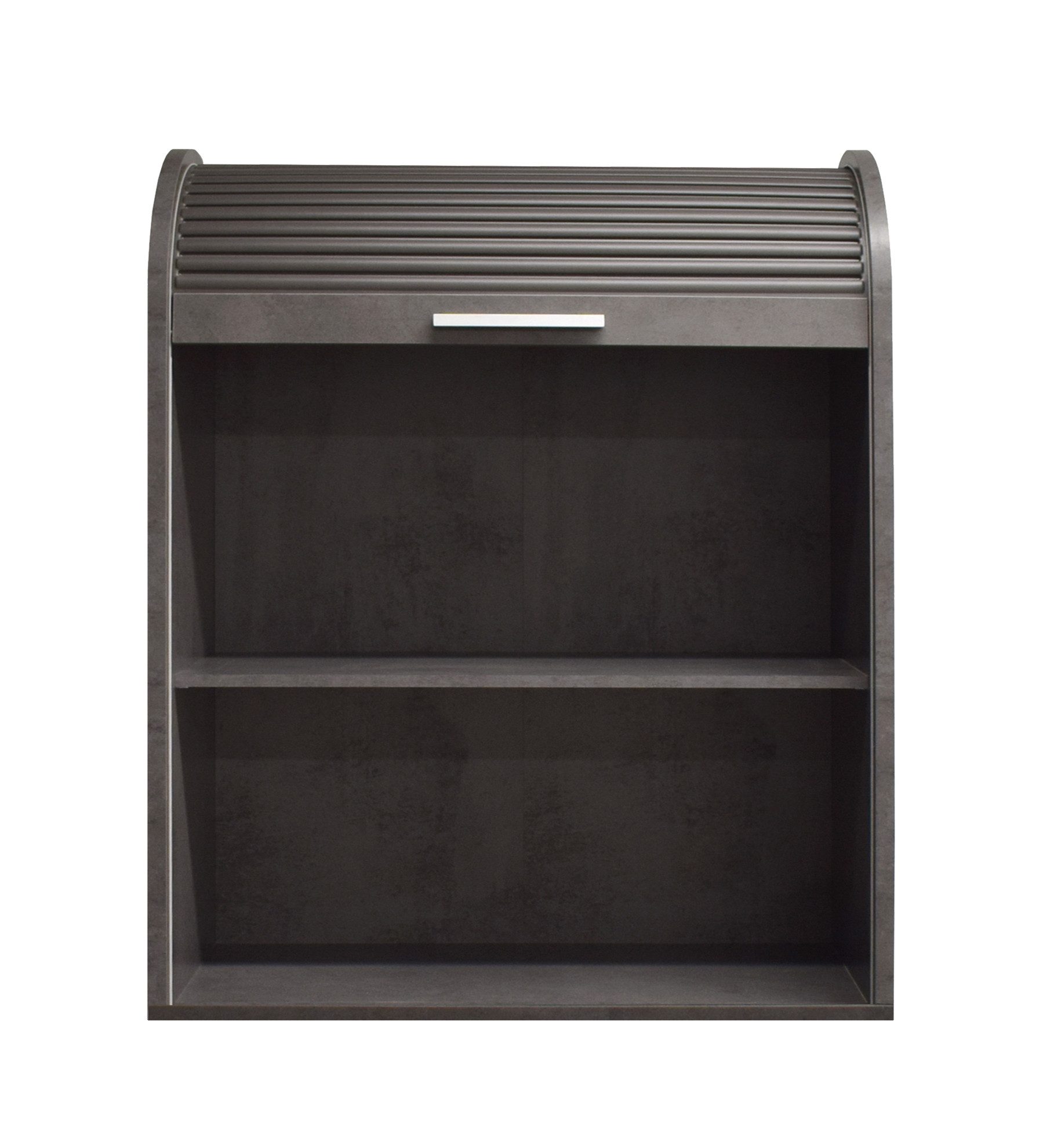 möbelando Jalousieschrank Jalousieschrank (BxHxT: 69x85x44 cm) in graphit / graphit