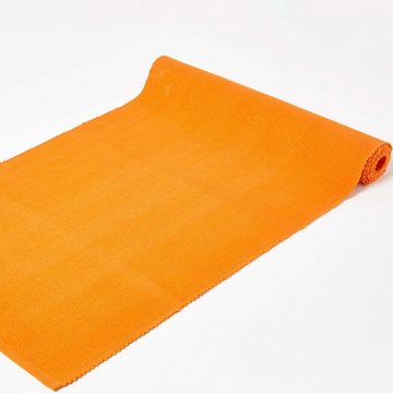 Homescapes Tischläufer Tischläufer aus 100% Baumwolle, orange