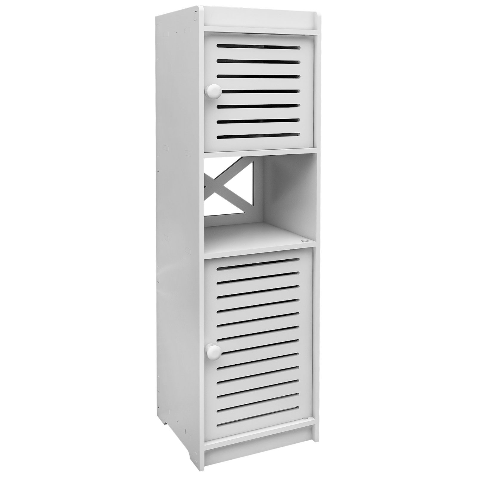 JEOBEST Badkommode Badezimmerschrank, Badschrank, schmales Badregal, (1-St, Badregal), Schmal mit 2 Tür, 22x20x75 cm