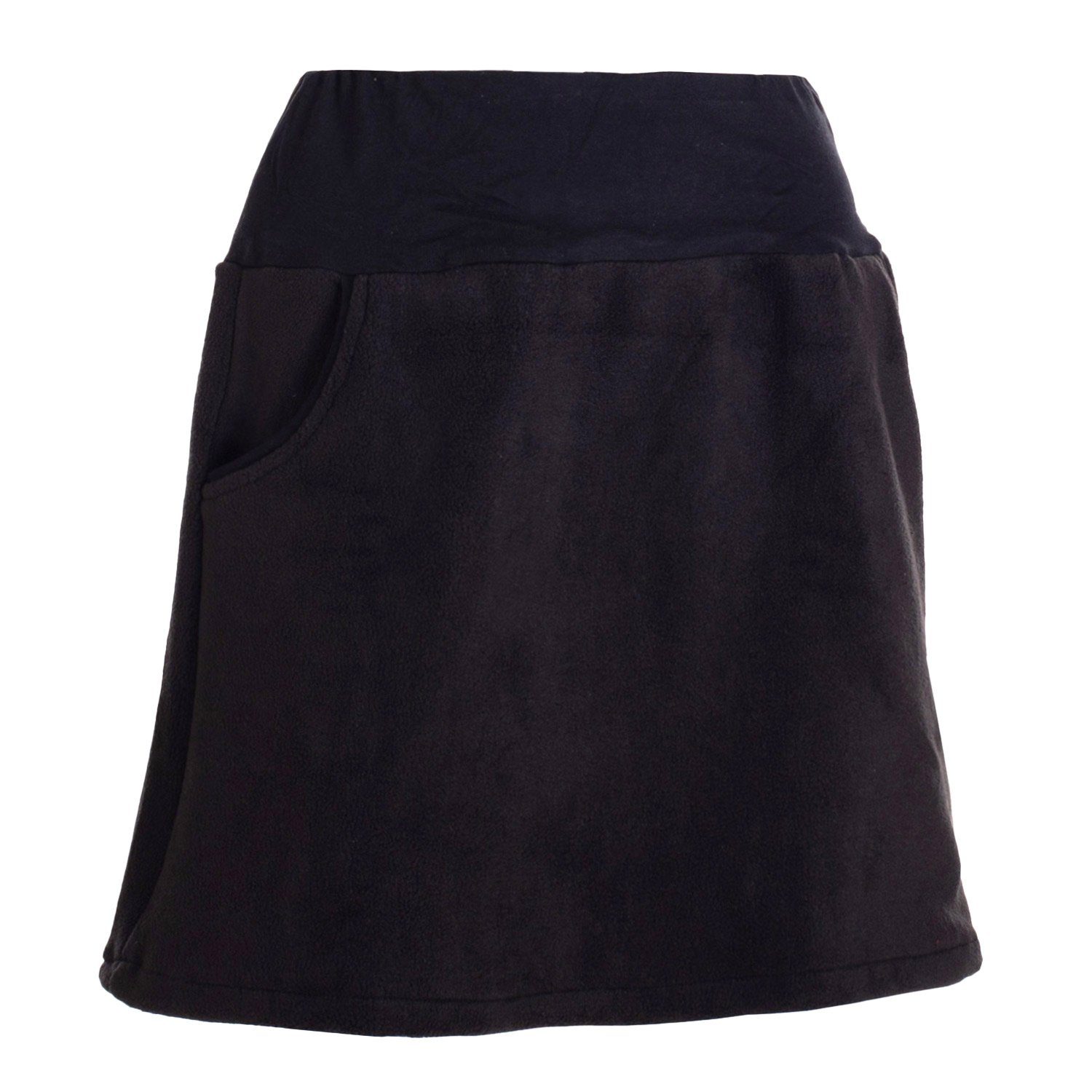 Vishes Minirock Thermorock warmer Damen Winterrock kurz Minirock aus ECO-Fleece Hippei, Retro Style – Bild 4 von 5