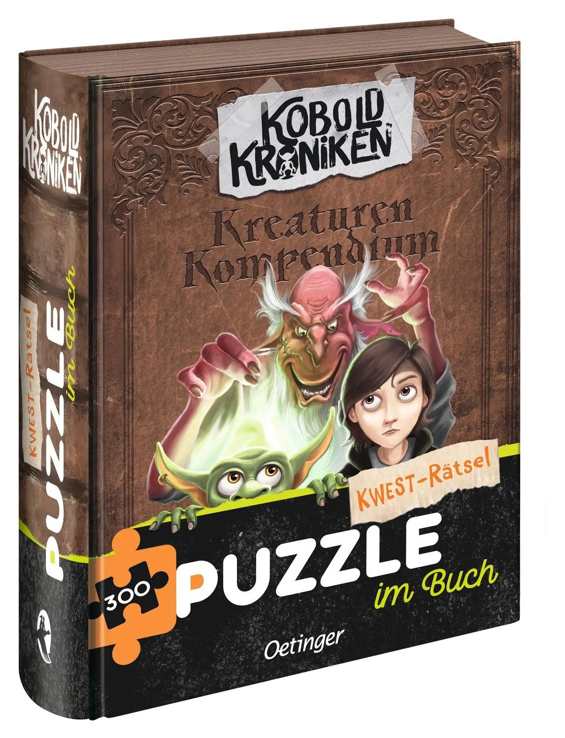 Oetinger Puzzle KoboldKroniken. Puzzle im Buch. Kwest-Rätsel. 300 Teile, 300 Puzzleteile