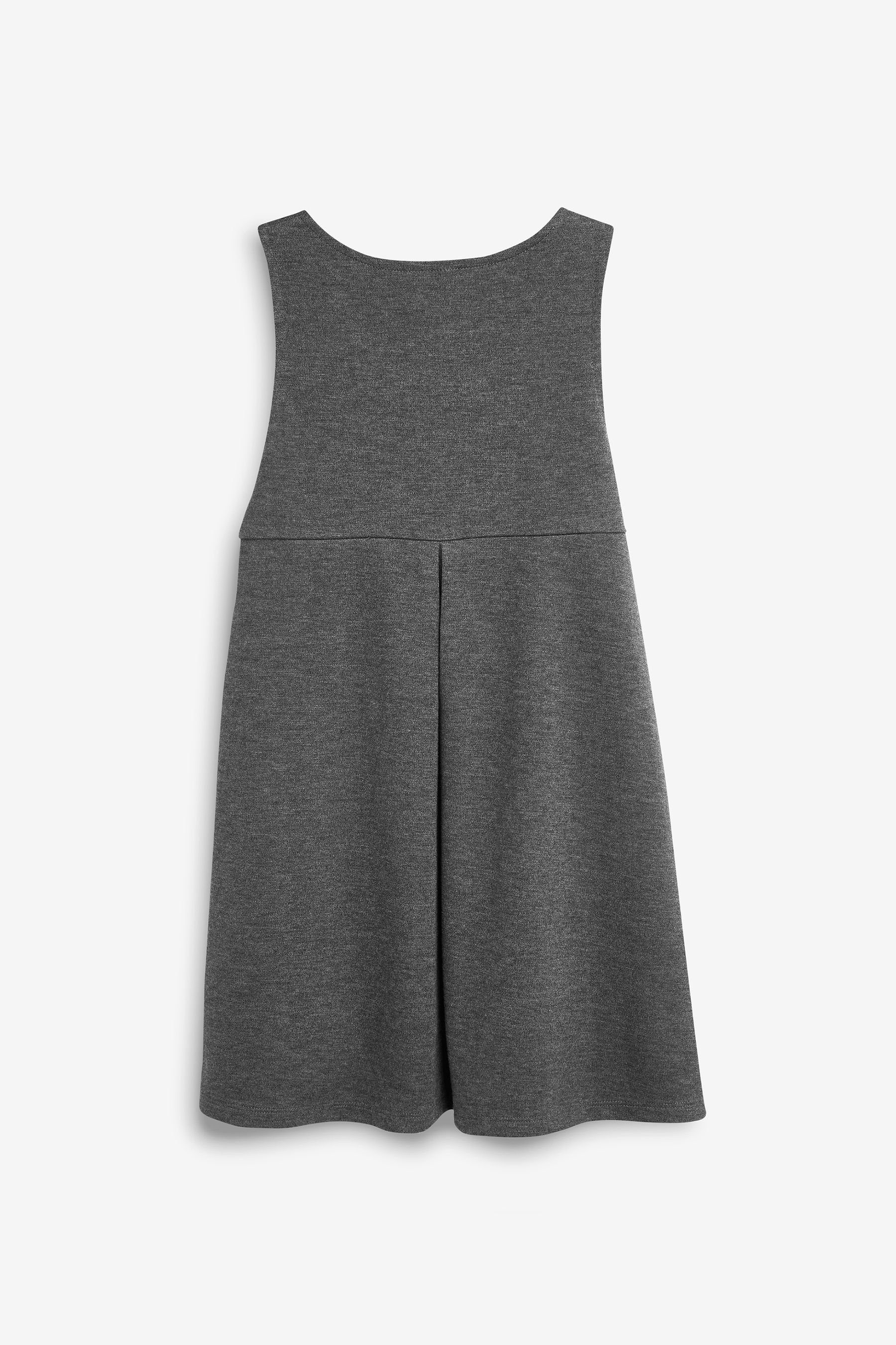 aus Schul-Latzkleid Latzkleid Zierschleife Next mit (1-tlg) Jersey Grey