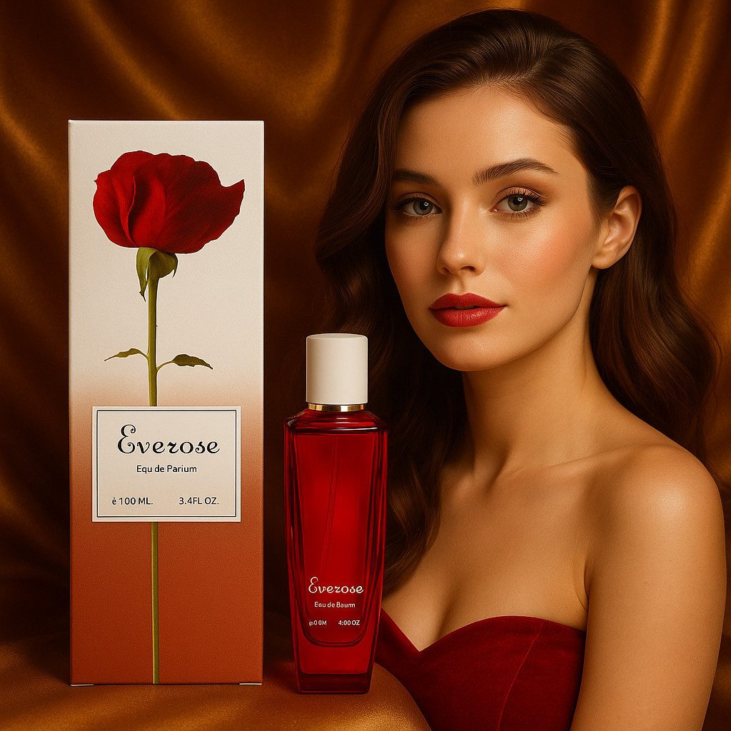 Fine Perfumery London Eau de Parfum Everose For Her Damenduft 100 ml, 1-tlg., Luxuriöser Damenduft, langanhaltend, edle Verpackung, Premium