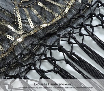 Dekorative Schal Schal Stola für Abendkleid, Quasten Schal, 1920s Damen Schal, (1-St), Gatsby-Party-Kostüm der 20er Jahre für Frauen