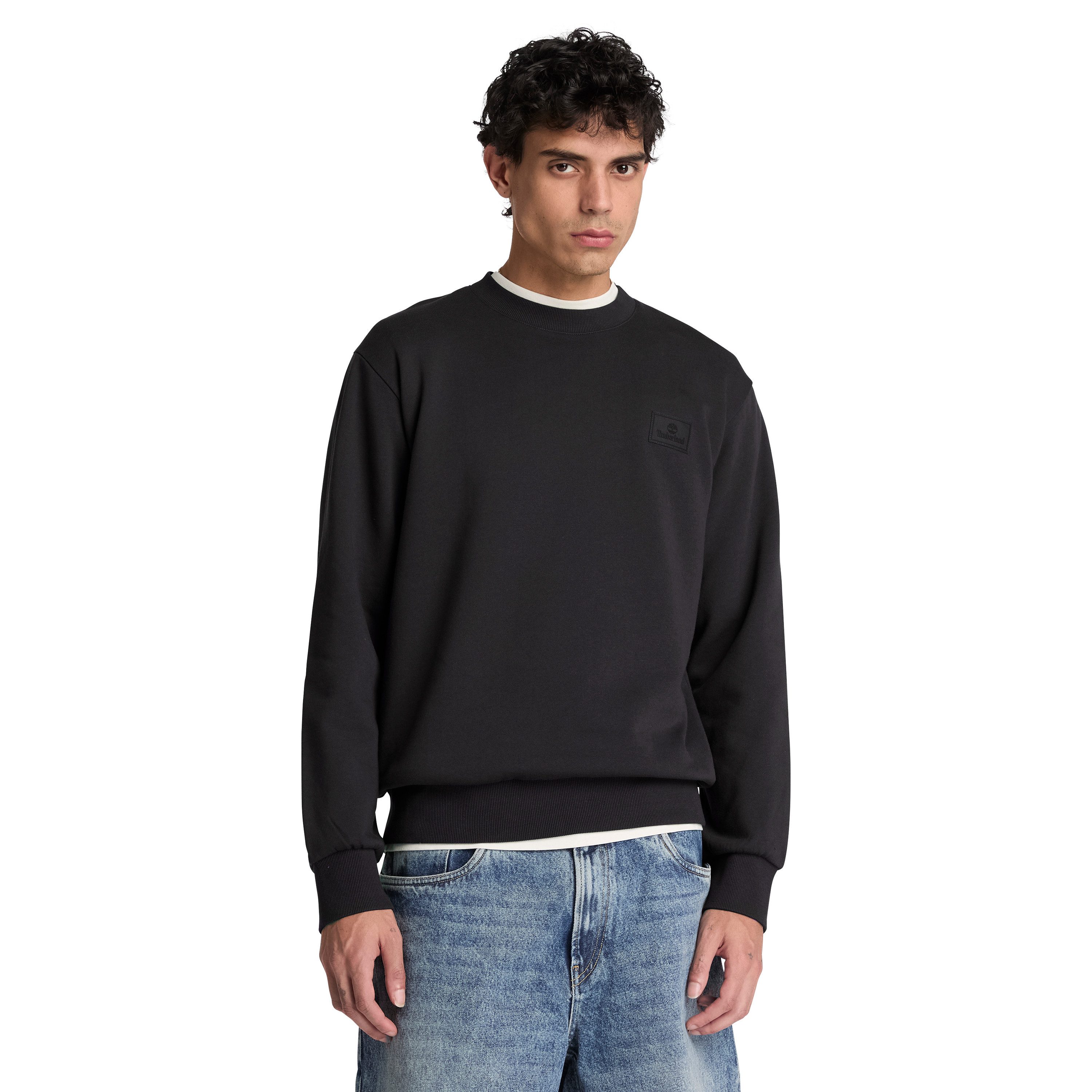 Timberland Sweatshirt Silicon Badge BB Crew Sweatshirt aus Baumwolle und Polyester, erhältlich in den Größen S bis XXXL