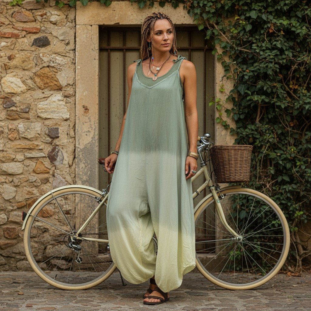 Guru-Shop Relaxhose Batik Jumpsuit, Sommer Overall, Hosenkleid -.. alternative Bekleidung