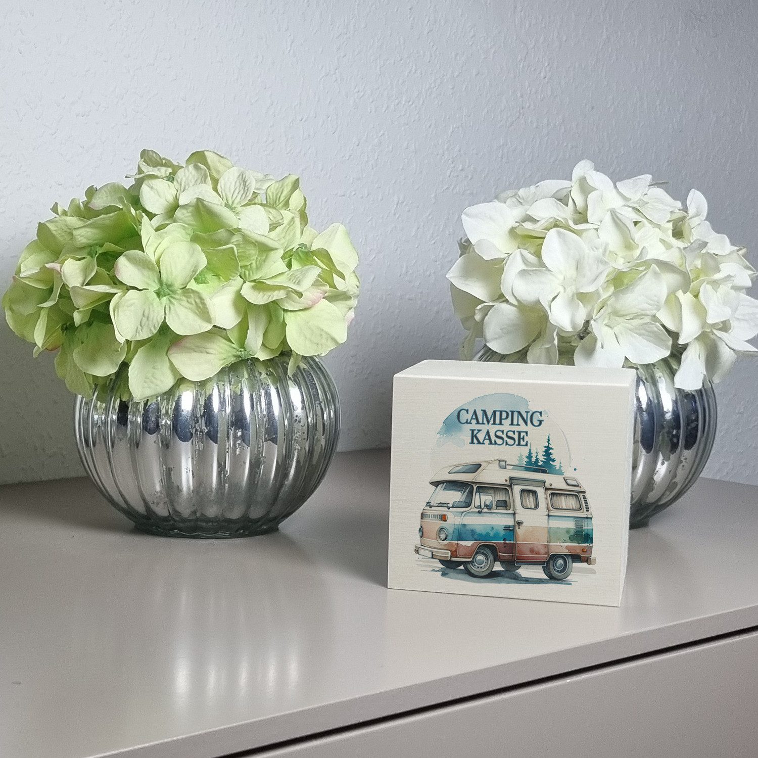speecheese Spardose Campingwagen Spardose aus Holz mit Spruch Campingkasse – Bild 2 von 2