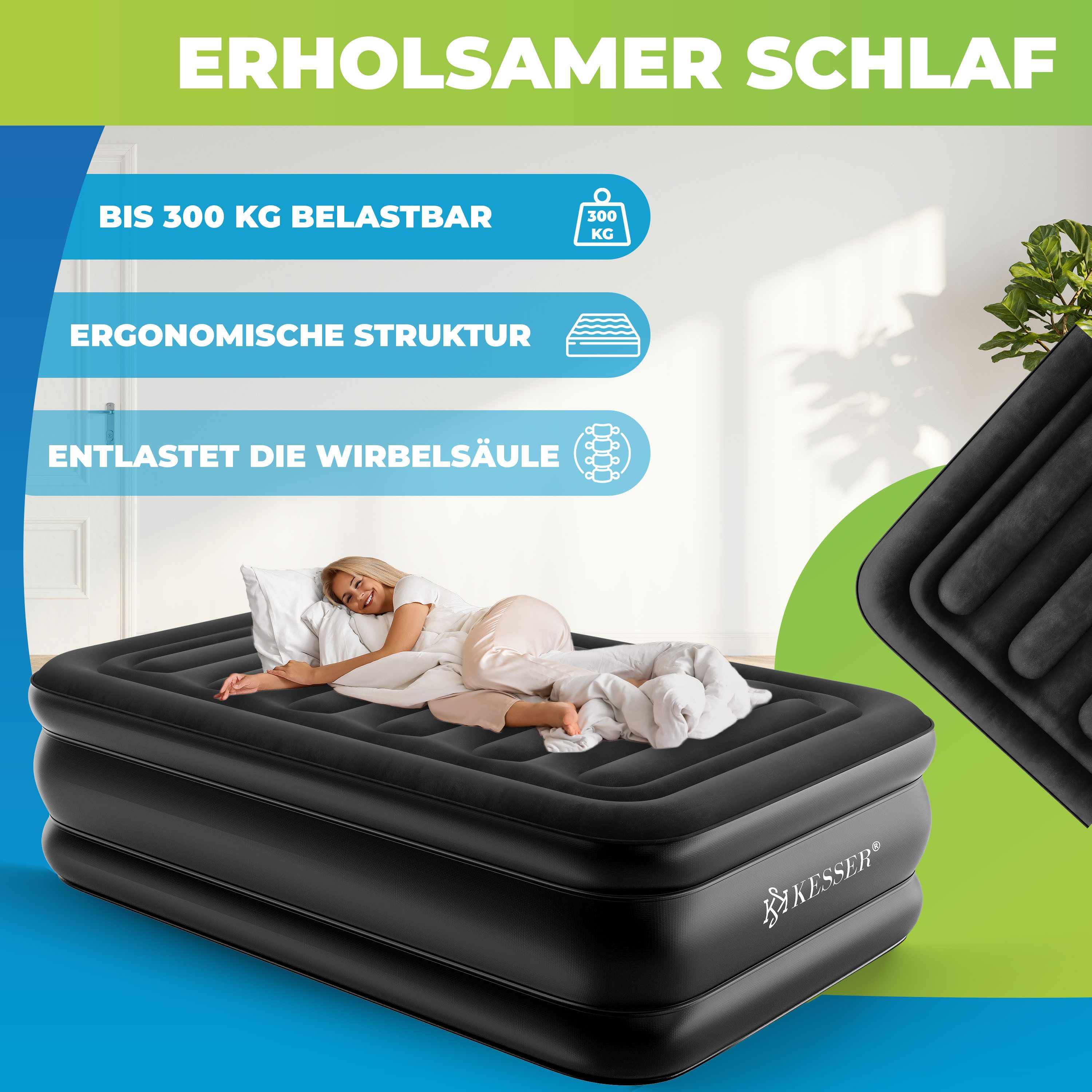 KESSER Luftbett, Aufblasbare Matratze Luftbett eingebauter elektrischer Pum günstig online kaufen