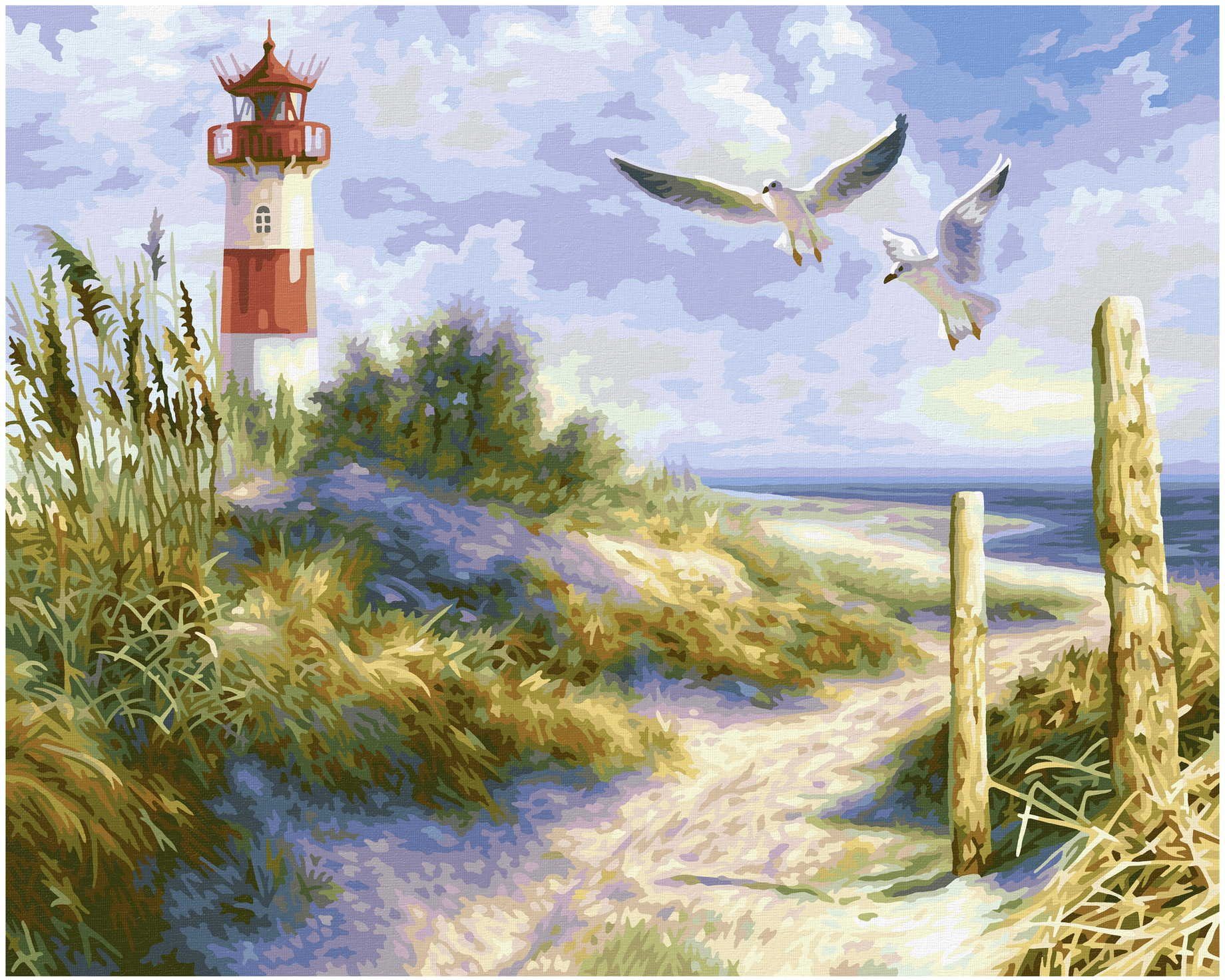 Schipper Malen nach Zahlen Malen nach Zahlen 40x50cm Dünenlandschaft mit Leuchtturm 609130884