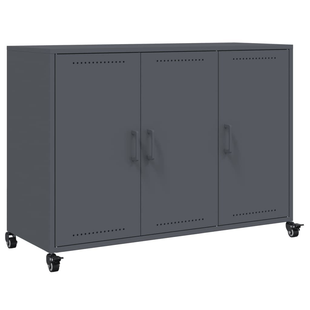 vidaXL Sideboard Sideboard Anthrazit 100,5x39x72 cm Stahl (1 St) günstig online kaufen