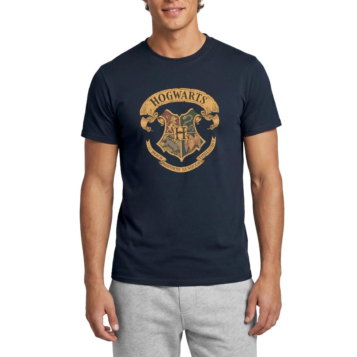 T-Shirt Harry Potter Hogwarts Wappen Männer T-Shirt