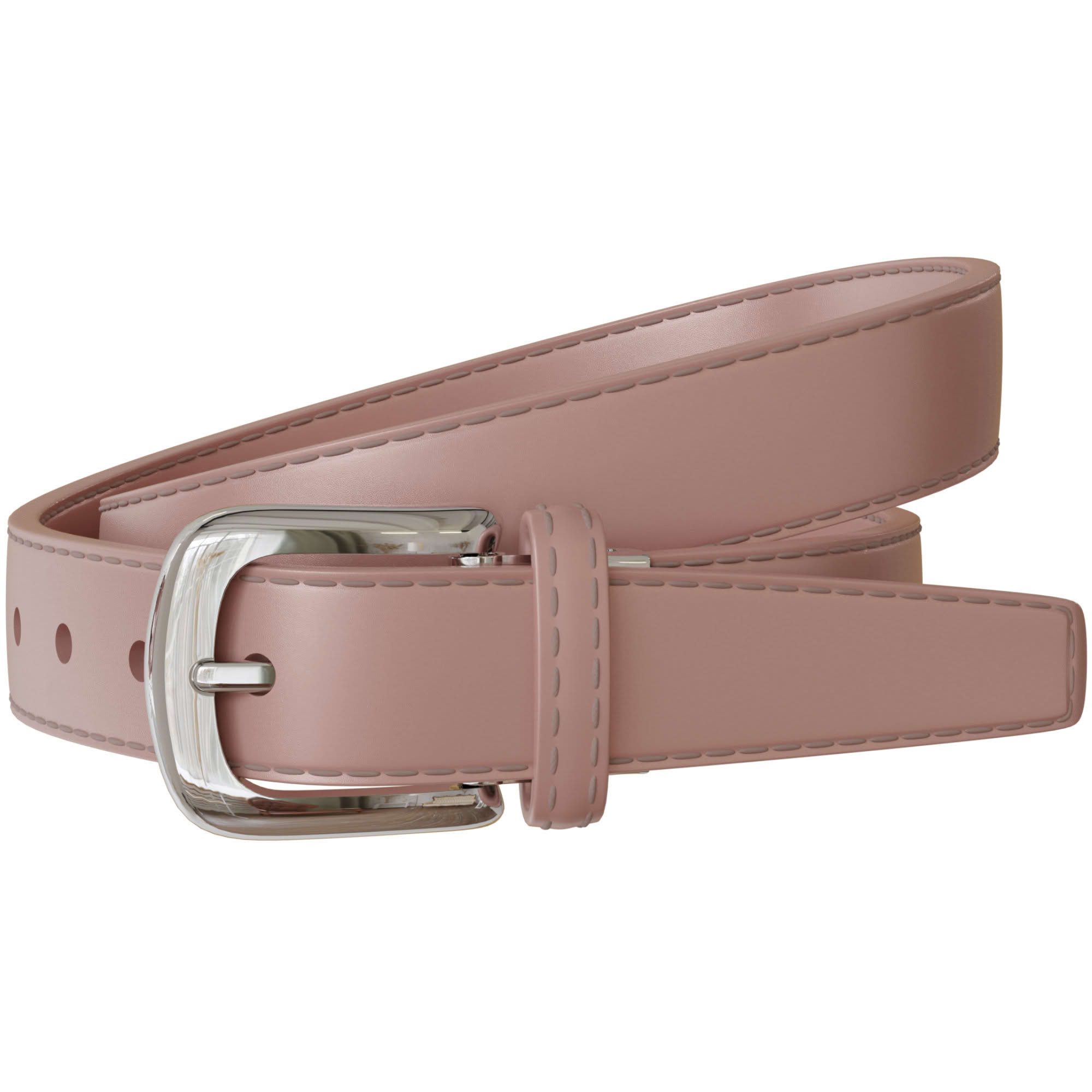 Ledergürtel Damen Spalt Leder Gürtel 30mm Sommer Farben Silberne Schließe 30696