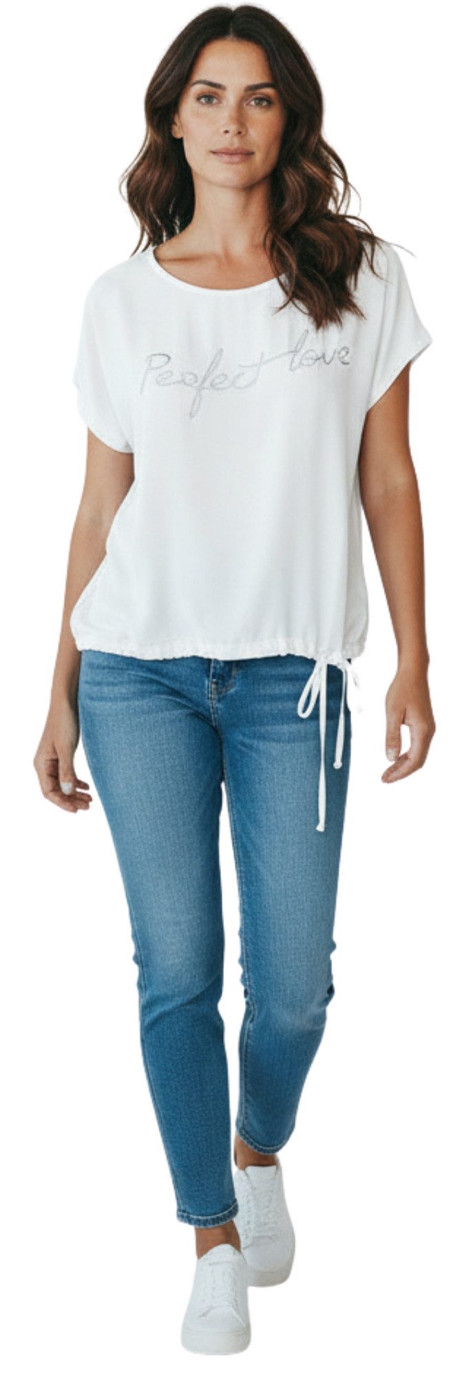 Estefania for woman Kurzarmshirt Estefania for woman, 197-1362 seitlich zum binden