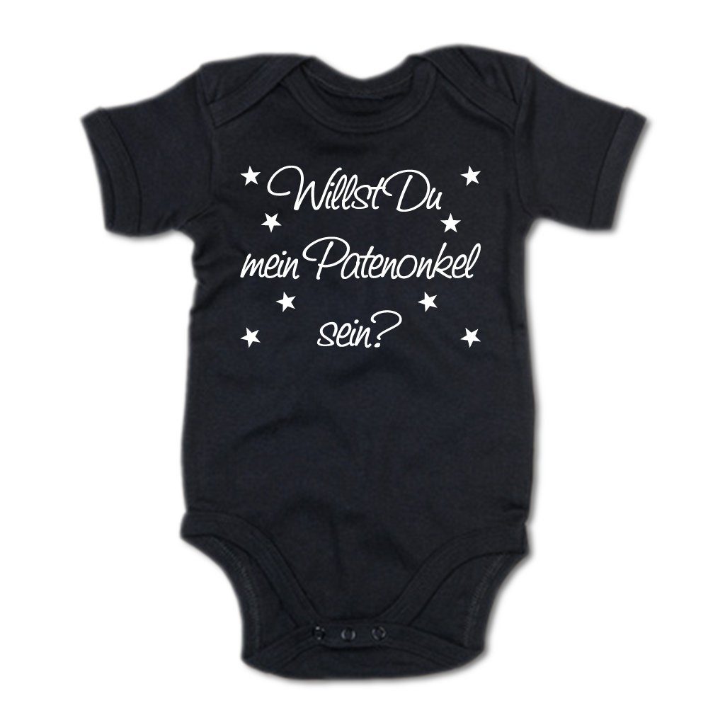 Ggraphics Kurzarmbody Baby Body Willst Du mein Patenonkel sein? mit