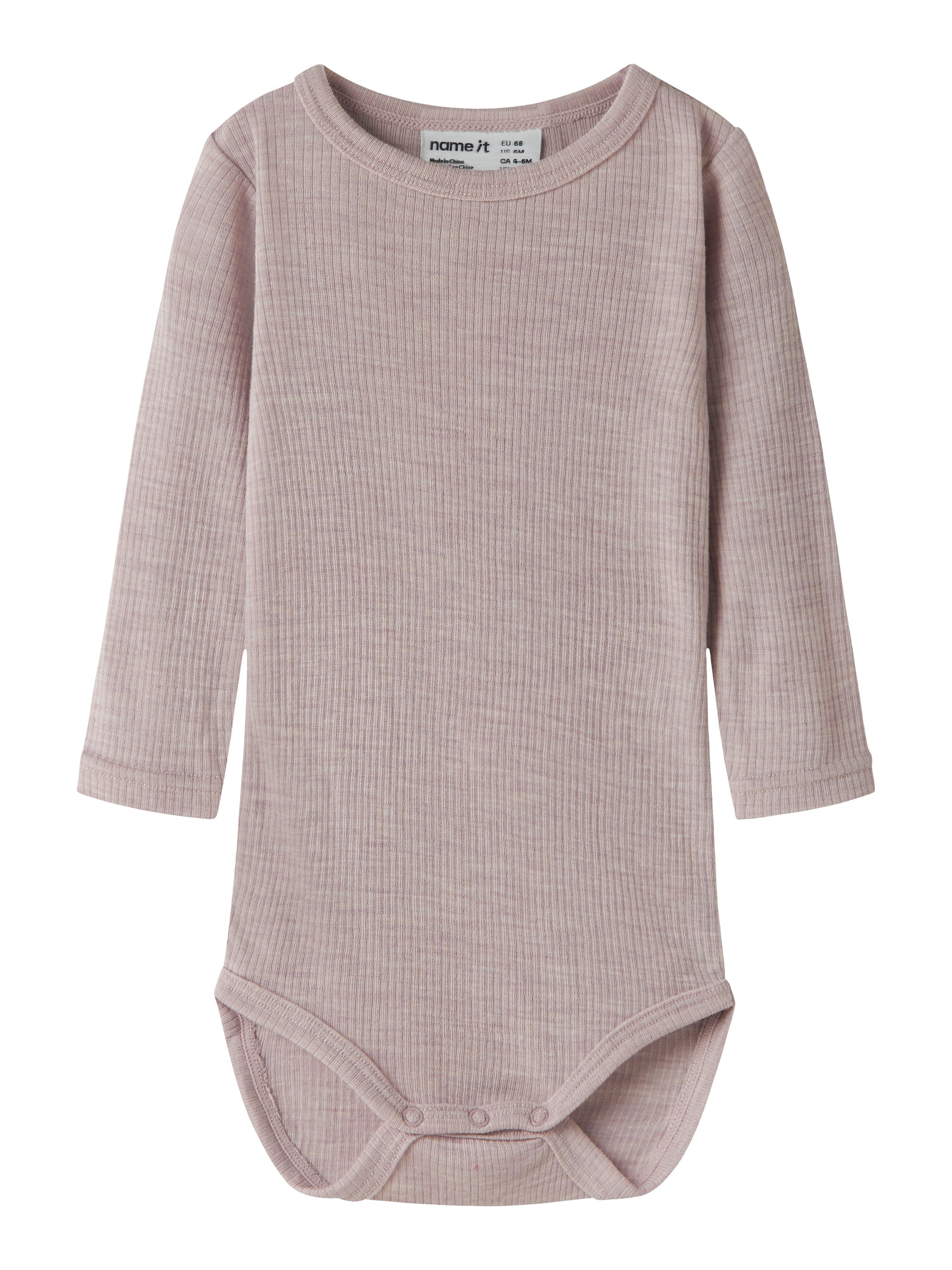 Name It Langarmbody NBNWAX WOOL RIB LS BODY NOOS aus reiner Merinowolle