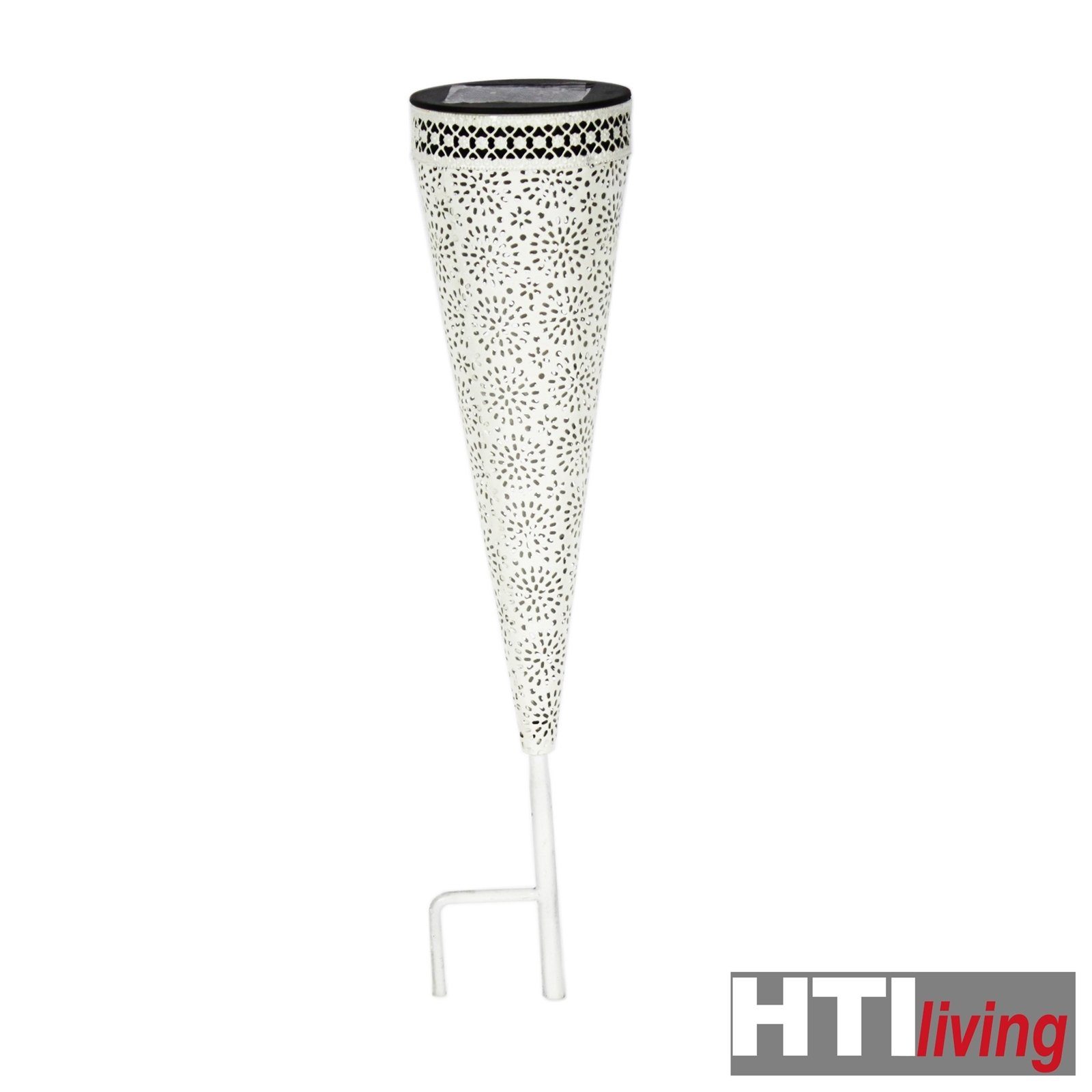 HTI-Living LED Solarleuchte Luna, Solarlaterne Petal LED Creme