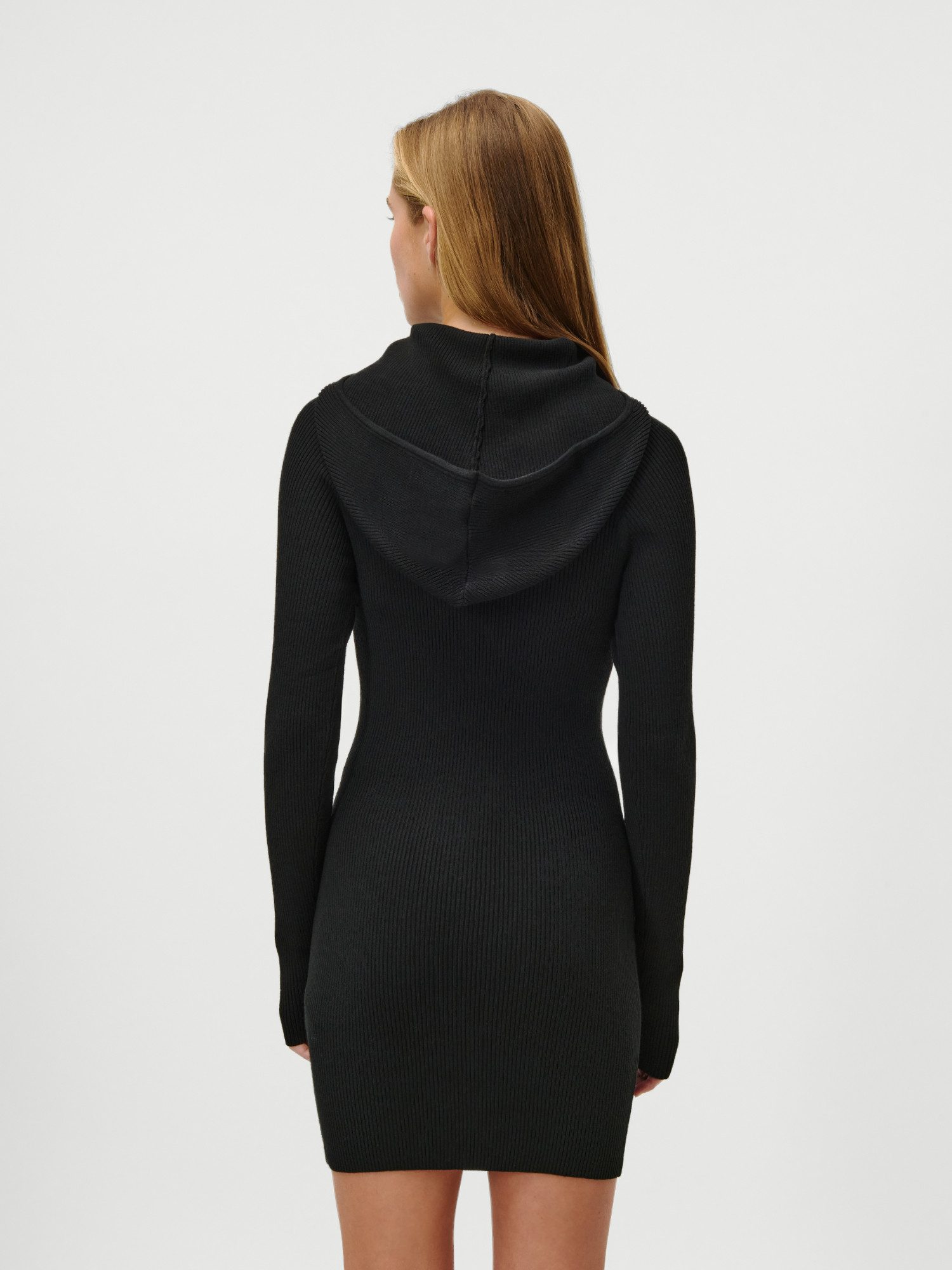 LeGer Strickkleid Mathilde, LeGer by Lena Gercke mit Kapuze, körpernahe Passform