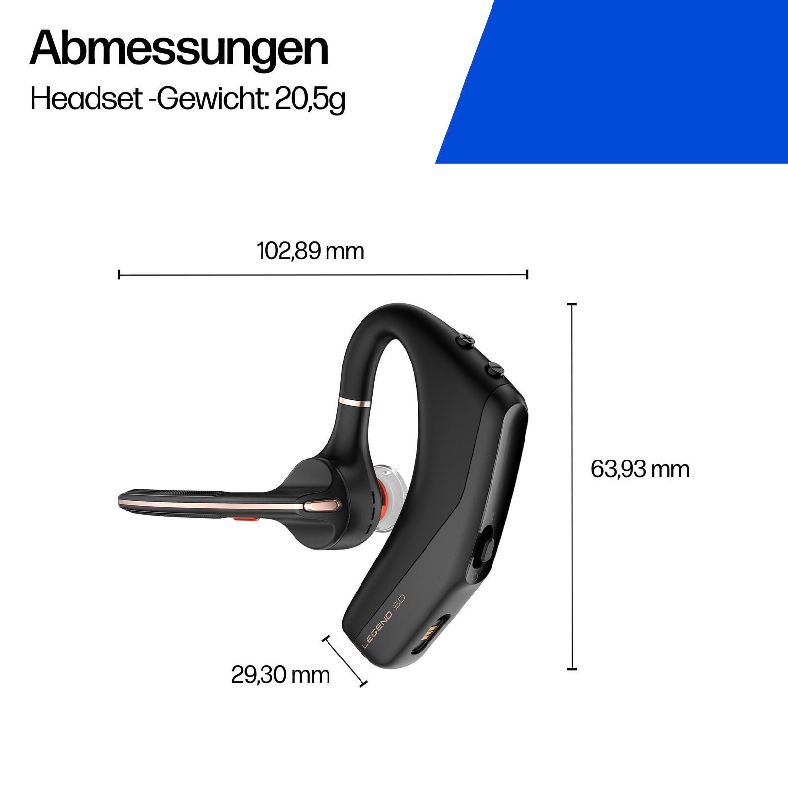 Polycom Poly Voyager Legend 50-M Bluetooth UC Headset mit Ladecase PC-Headset (Voice Assistant, Answer, Ignore, Bluetooth)