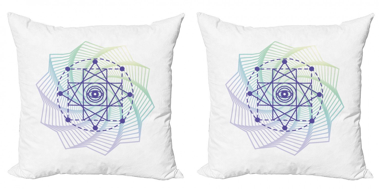 Kissenbezüge Modern Accent Doppelseitiger Digitaldruck, Abakuhaus (2 Stück), Mandala Geometrisch