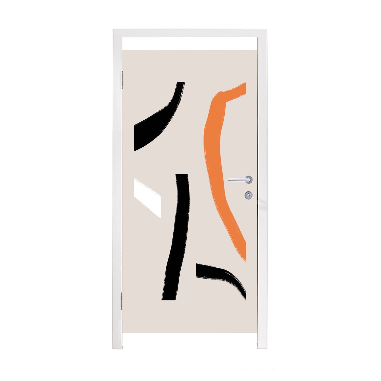 MuchoWow Türtapete Abstrakt - Pastell - Design, Matt, bedruckt, (1 St), Fototapete für Tür, Türaufkleber, 75x205 cm