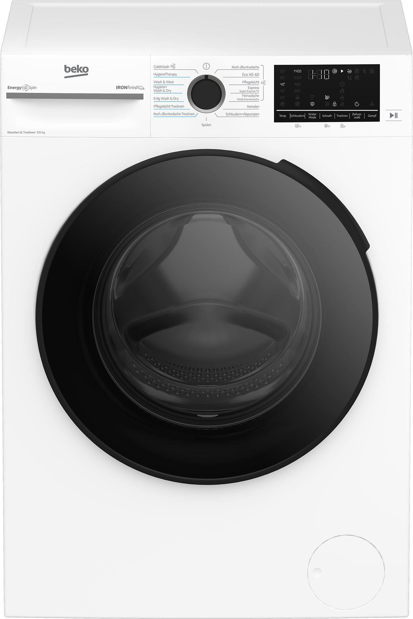 BEKO BM3DT4944W, 9 kg, 6 kg, 1400 U/min, Waschen & Trocknen in einem: 9 kg / 6 kg, Dampffunktion