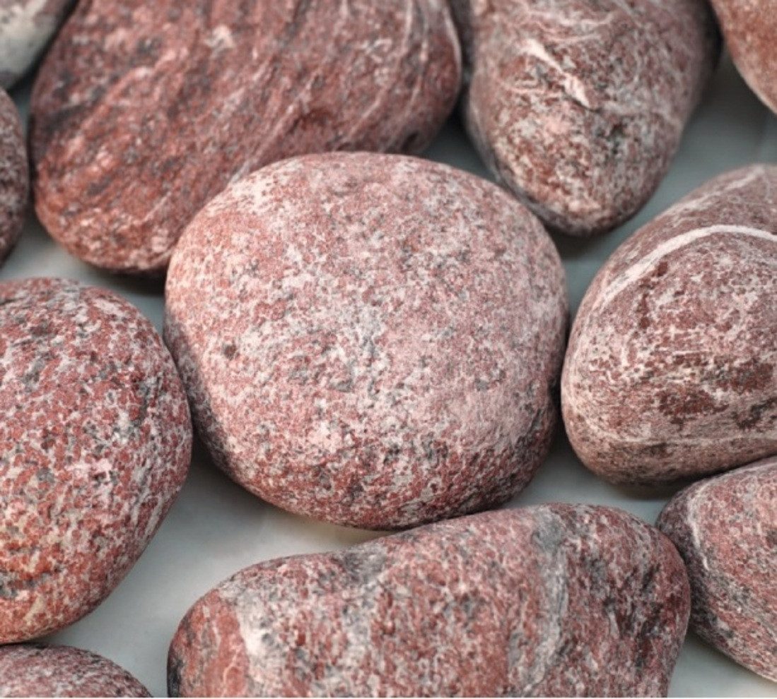 Zierkies Zierkies 20 Kg Dekosteine Gartensteine 2-4 cm Bordeaux Getrommelt