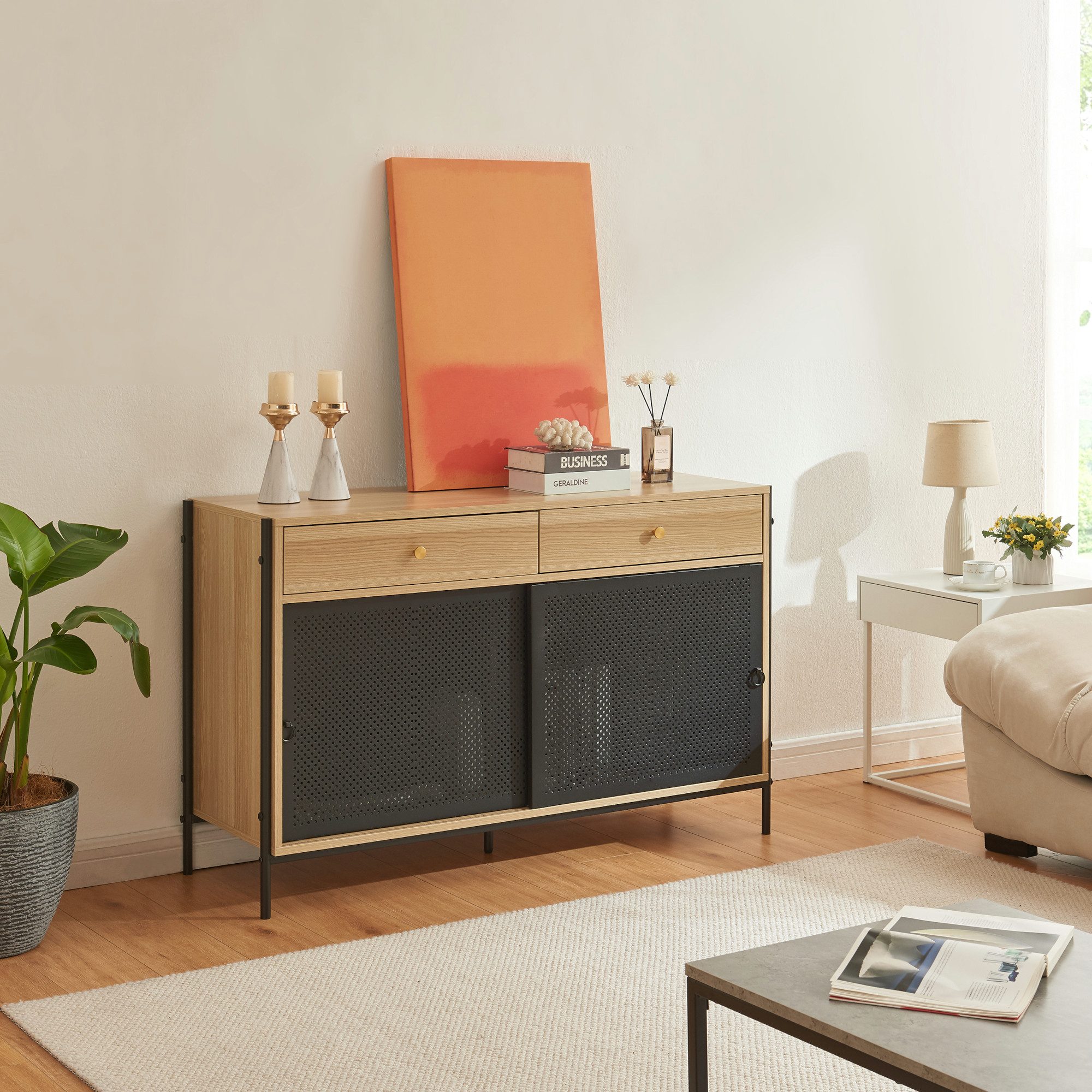 en.casa TV-Schrank Fernsehtisch »Tysnes« 120x40x75 cm günstig online kaufen