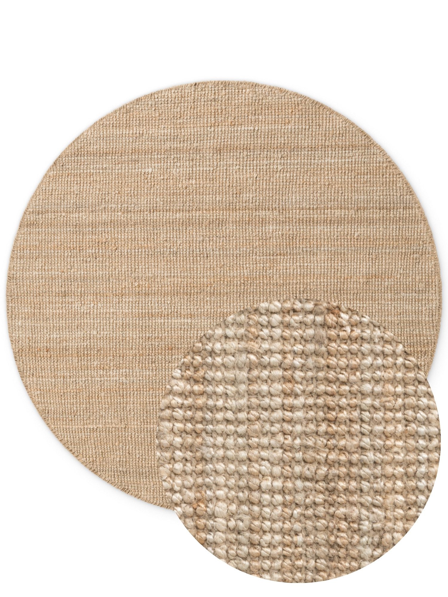 HANSE Home Teppich Jaipur Juteteppich, als Läufer und in Rund, rund, Höhe: 10 mm, 100% Naturfaser, Wohnzimmer, Esszimmer, Schlafzimmer, GRS